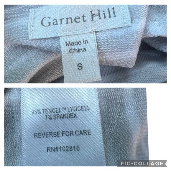 Garnet Hill Striped Turtleneck Tunic Top Sleeveless Small Tencel Preppy Office - Picture 9 of 12